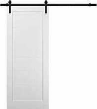 Video thumbnail for SARTODOORS Sliding Barn Door 42 x 84 with Hardware | Quadro 4115 White Silk | Top Mount 8FT Rail Hangers Sturdy Set | Wooden Solid Panel Interior Doors