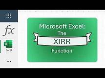 Video thumbnail for Excel XIRR Function: Master Irregular Cash Flow Returns | Financial Analysis Made Easy