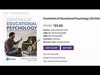 Video thumbnail for (PDF) Essentials of Educational Psychology (5th Edition) - Price $25 | eBook