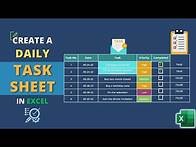 Video thumbnail for How to Create a Daily Task Sheet in Excel