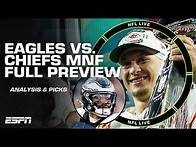 Video thumbnail for PREVIEWING Eagles vs. Chiefs SB LVII REMATCH on Monday Night Football 🏈 | NFL Live