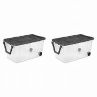 Video thumbnail for Sterilite 160 Qt. Wheeled Storage Box Plastic Adult, Flat Gray, Set of 2