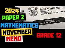 Video thumbnail for November 2024 Grade 12 Mathematics Paper 2 Full Examination Memo