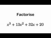 Video thumbnail for Factorize Cubic Polynomials Like a Pro (Polynomial division method).