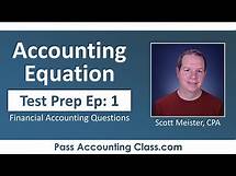 Video thumbnail for Accounting Tutor Answers Test Questions: Accounting Equation