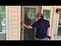 Video thumbnail for HowTo Install a Sliding Screen Door on track; 10 minutes or less #diy
