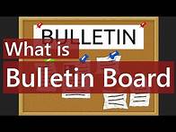 Video thumbnail for What is Bulletin Board | Digital Bulletin Board Meaning Explained Video || SimplyInfo.net