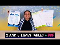 Video thumbnail for 2 and 3 Times Tables Exercises and Worksheet in PDF