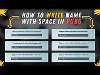 Video thumbnail for How To Write Name With Space In PUBG Mobile | How To Give Space In BGMI Name Trick