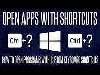 Video thumbnail for How to Make Programs Open With Custom Keyboard Shortcuts in Windows 10