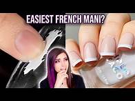 Video thumbnail for Easiest French Manicure Ever?? TikTok Nail Art Hack (NO GEL, SHORT NAILS!) || KELLI MARISSA