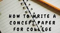 Video thumbnail for How to make a concept paper? A comprehensive guide with examples