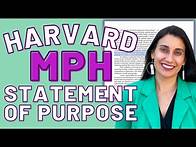 Video thumbnail for Reading Harvard Statement of Purpose MPH Admitted Student