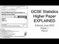 Video thumbnail for GCSE Statistics Higher Paper Explained (Edexcel June 2023 Paper 1) Part 2
