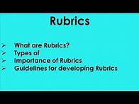 Video thumbnail for Rubrics for Assessment