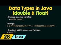 Video thumbnail for The double and float Data Types in Java