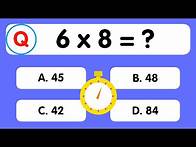 Video thumbnail for Maths Quiz for kids | Multiplication table Quiz for kids | Quiz Time |