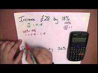 Video thumbnail for Using a Calculator for Increasing and Decreasing by a Percentage