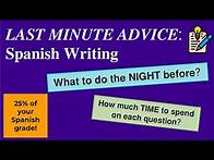 Video thumbnail for LAST MINUTE ADVICE: GCSE Spanish Writing (2023 Edition)