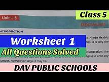 Video thumbnail for Dav class 5 maths chapter 5 Decimals Worksheet 1 all Questions solved