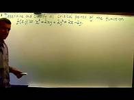 Video thumbnail for Critical points + 2nd derivative test: Multivariable calculus