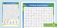 Video thumbnail for Holiday Destinations Word Search