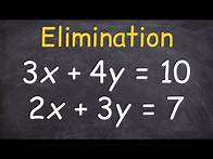 Video thumbnail for Solving a System of Equations Using Elimination and Multipliers