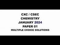 Video thumbnail for (CSEC CHEM) ~ January 2024 Paper 1 ~ CHEM#36