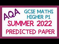 Video thumbnail for AQA GCSE Maths May 2022 Predicted Higher Paper 1