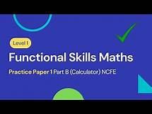 Video thumbnail for Level 1 Functional Skills Maths Practice Paper 1 Part B (Calculator) NCFE