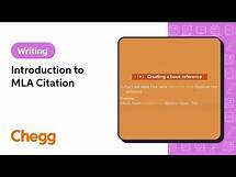 Video thumbnail for Introduction to MLA Citation | Chegg