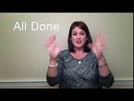 Video thumbnail for How to sign ALL DONE in baby sign language (ASL)