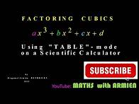 Video thumbnail for FACTORING CUBIC using a scientific calculator