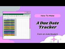 Video thumbnail for How to Make a Due Date Tracker