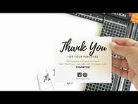 Video thumbnail for How to Make Thank You Business Cards at Home for FREE Fast & Easily | Etsy Seller Tips