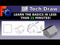 Video thumbnail for FreeCAD Learn the Basics of Tech Draw Workbench in 15 minutes. Technical Drawing Beginners Tutorial