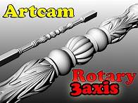 Video thumbnail for Artcam - Make cnc router 3axis rotary toolpath