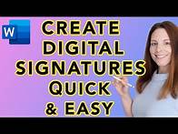 Video thumbnail for How to Create Digital Signatures in Word – Quick and Easy Tutorial – Transparent Background