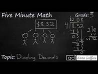 Video thumbnail for 5th Grade Math Dividing Decimals