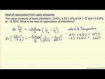 Video thumbnail for Heat of Vaporization from Vapor Pressure (Example)