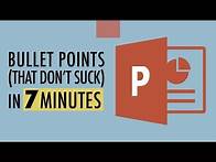 Video thumbnail for 7 Minutes to WAY Better Bullet Points in PowerPoint | Microsoft Power Point Tricks and Tips