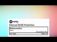 Video thumbnail for Nov 2024 Predicted Maths GCSE Paper 1 Edexcel (Foundation Paper 1) Non Calculator Exam 1MA1-1F