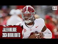 Video thumbnail for Faster QB Than Lamar Jackson? | Jalen Milroe 2024 Alabama Highlights