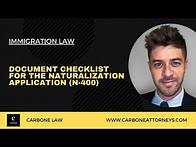 Video thumbnail for Document Checklist for the Naturalization Application N 400