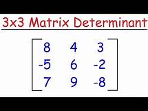Video thumbnail for How To Find The Determinant of a 3x3 Matrix