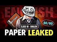 Video thumbnail for Class 10 : English Paper LEAKED! | 30 most important questions English class 10 | Class 10 english🔥