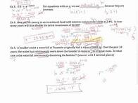 Video thumbnail for Part 2 exponential word problems