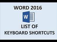 Video thumbnail for Word 2016 - Shortcut Keys - How to Use Keyboard Shortcuts in MS Microsoft Office 365 Tutorial on PC