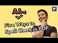 Video thumbnail for Five Ways to Spell Check PDF (Step by Step Tutorial)