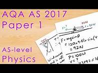 Video thumbnail for AQA AS 2017 Paper 1 - AS-level Physics Past Paper